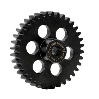 Hardened Steel 37 Tooth Mod1 5mm Pinion Gear with 2 Grub Screws