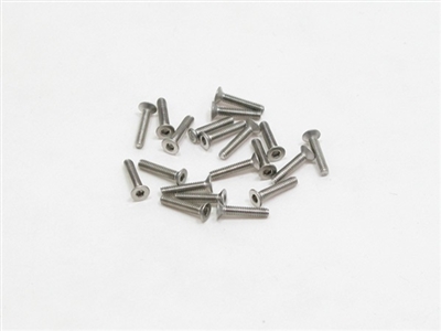 M2 x 10  PN Racing M2x10 Countersink Stainless Steel Hex Machine Screw (20pcs) - 700320