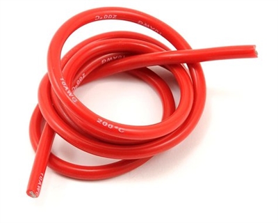 ProTek RC 10awg Red Silicone Hookup Wire (1 Meter)