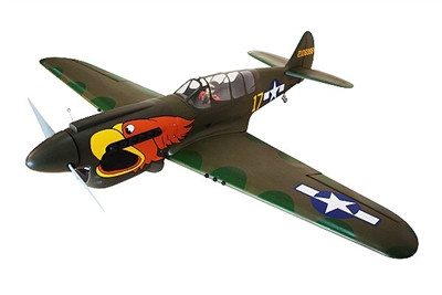 SEAGULL MODELS CURTISS P-40N WARHAWK 33cc-50cc 80â€³ (PARROT HEAD) SEA250P