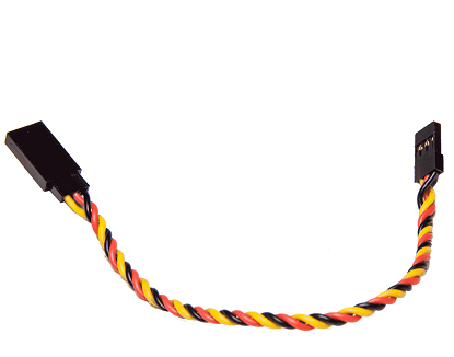 Servo Extensions 6" 150mm HD (Twisted Lead) 22 AWG