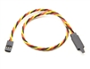 Servo Extensions 24" 600mm Heavy-Duty (Twisted Lead) 22 AWG with Self Lock