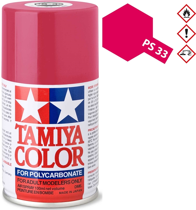 Tamiya PS-33 Cherry Red Lexan Spray Paint (100ml) TAM86033