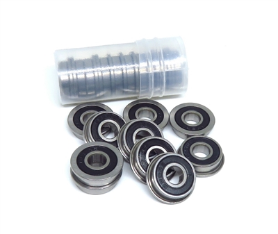 0308 FastEddy 3x8x3mm Flanged Rubber Sealed Bearing (10) TFE4497
