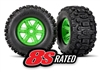 Traxxas Sledgehammer Tires on Green Wheels for X-Maxx (2) TRA7774G