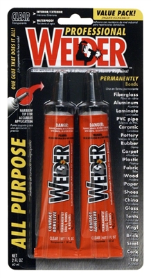Welder Adhesive All Purpose, Pack of 2, 1 oz tubes