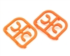XRAY 3.5mm Plastic Drive Pin Clips (4) (Orange) XRA305242