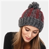 TWO-TONE POM POM BEANIE