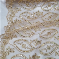 Embroidery Lace, Mango Leaf Design, Guipure