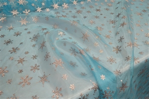 Snowflake Glitter Organza