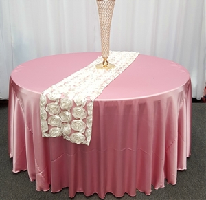 Ivory Lotus Flower Table Runner