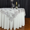 Silver Swirl Sequin Lace 72" x 72" Overlay