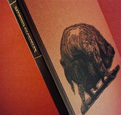 cover of a signed limited edition of wood engravings by Raymond Gloeckler printed from the block