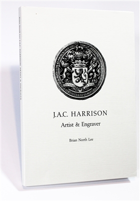 cover of the limited edition JAC Harrison: Artist and Engraver by Brian North Lee, an account of the bookplates by this important English engraver with numerous illustrations including 50 plates