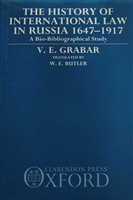 cover of The History of International Law in Russia 1647-1917 by V. E. Grabar translated by W. E. Butler