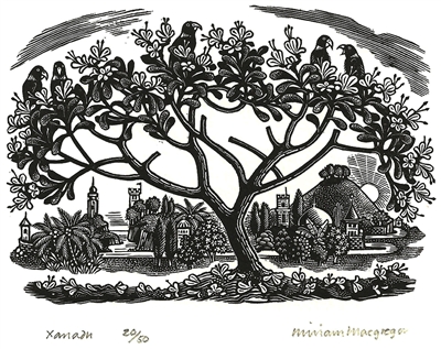 signed wood engraving by Miriam Macgregor