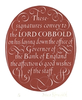 The Engraver's Cut (Diana Bloomfield): Tribute to Lord Cobold