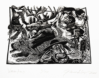 signed wood engraving by Raymond Gloeckler