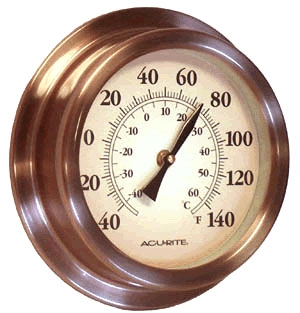 Copper Porthole Thermometer