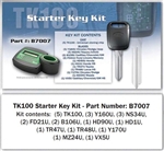 B7007 TK100 STARTER KEY KIT