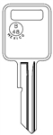 B48 GENERAL MOTORS NICKEL PLATED QUICKBLANKS KEY BLANK