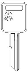 B48 GENERAL MOTORS NICKEL PLATED QUICKBLANKS KEY BLANK