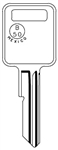 B50 GENERAL MOTORS NICKEL PLATED QUICKBLANKS KEY BLANK