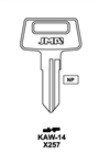 KAW-14  X257 KAWASAKI JMA KEY BLANK