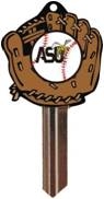 KW10 ALABAMA STATE UNIVERSITY BASEBALL PVC JMA KEY BLANK