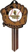 KW10 GEORGIA INSTITUTE OF TECHNOLOGY BASEBALL PVC JMA KEY BLANK