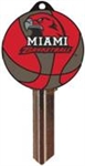 KW10 MIAMI UNIVERSITY BASKETBALL PVC JMA KEY BLANK