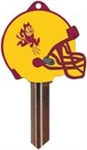 KW10 ARIZONA STATE UNIVERSITY FOOTBALL PVC JMA KEY BLANK