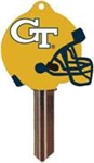 KW10 GEORGIA INSTITUTE OF TECHNOLOGY FOOTBALL PVC JMA KEY BLANK