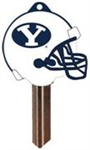 KW10 BRIGHAM YOUNG UNIVERSITY FOOTBALL PVC JMA KEY BLANK