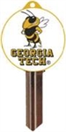 KW10 GEORGIA INSTITUTE OF TECHNOLOGY LOGO PVC JMA KEY BLANK