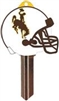 SC1 UNIVERSITY OF WYOMING FOOTBALL PVC JMA KEY BLANK