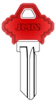 SC1 COLOR PLASTIC RED SCHLAGE JMA KEY BLANK