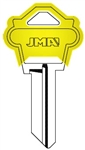 WK2 COLOR PLASTIC YELLOW WESLOCK JMA KEY BLANK