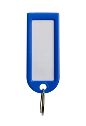 PLASTIC KEY TAGS MODEL 1 BLUE 50 PIECE BOX