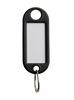 PLASTIC KEY TAGS MODEL 2 BLACK 50 PIECE BOX