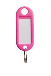 PLASTIC KEY TAGS MODEL 2 PINK 50 PIECE BOX