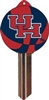 KW10 UNIVERSITY OF HOUSTON BASKETBALL PVC JMA KEY BLANK