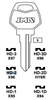 X96 HARLEY DAVIDSON JMA KEY BLANK