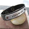 Personalized Bible Verse Leather Cuff Bracelet