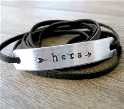 Hers Leather Wrap Bracelet