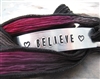 Believe Bracelet, silk ribbon wrap