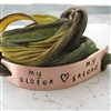 Sister's Bracelet, My Sister, My Friend, Silk Ribbon Wrap