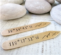 Mountain Collar Stays, Choose your coordinates and metal