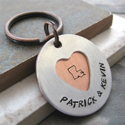 Personalized Secret Message Couples Keychain