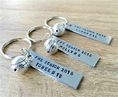 Personalized Basketball Key Chains